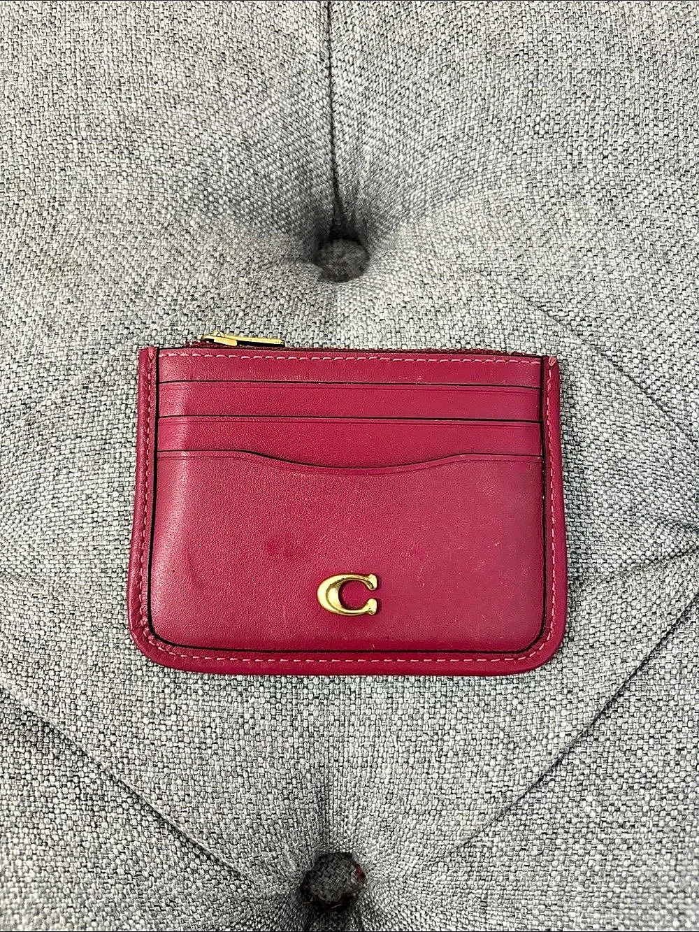 Coach Mini Skinny ID Case Red Card Holder